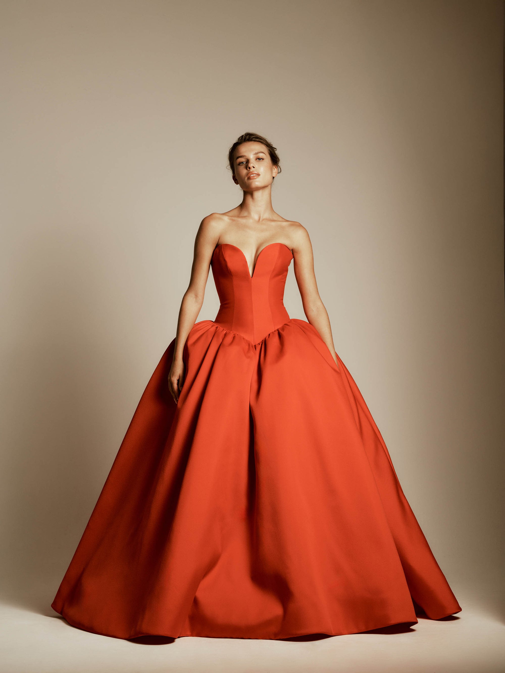 Basque Waist Mikado Dress