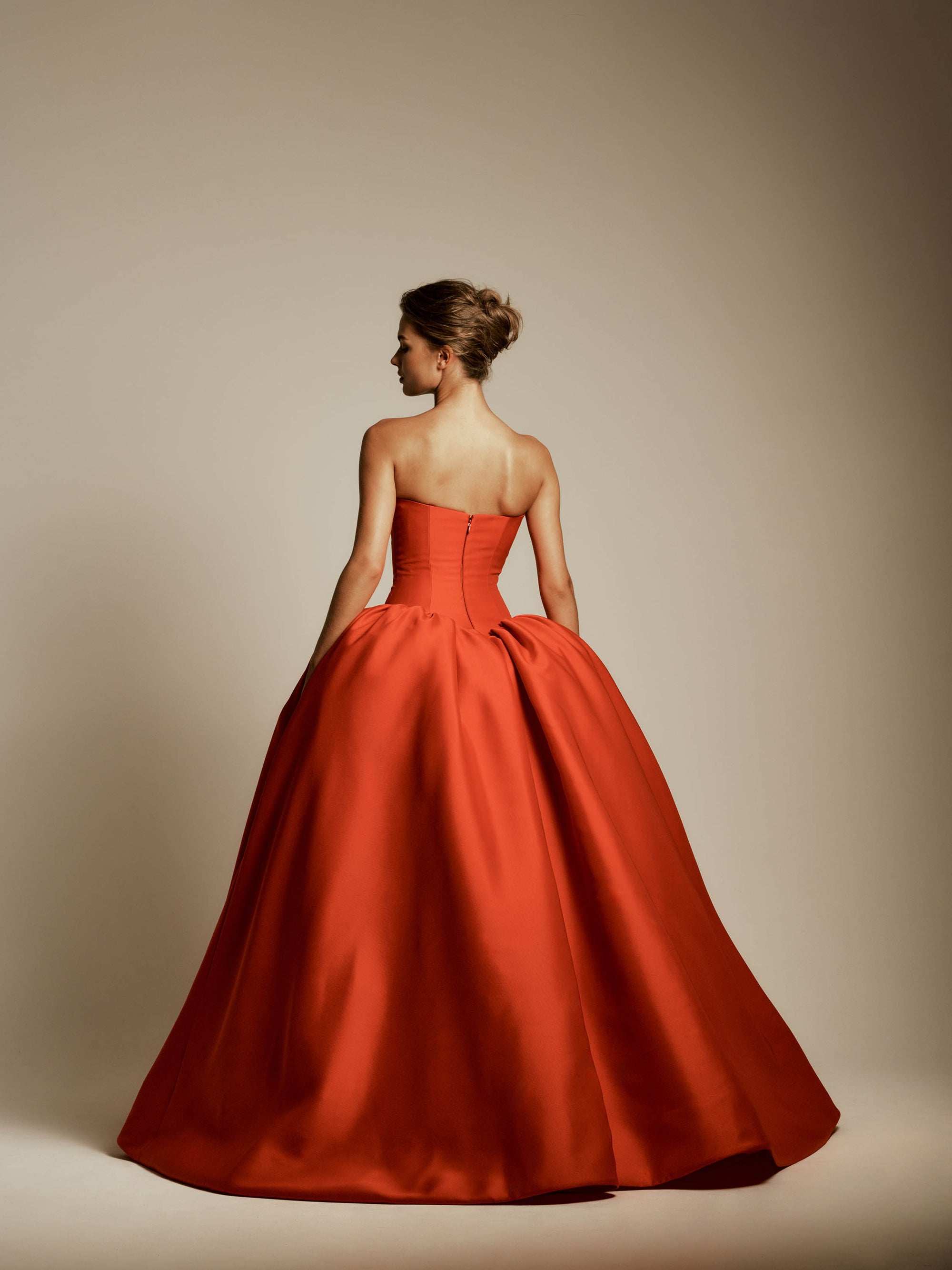 Basque Waist Mikado Dress