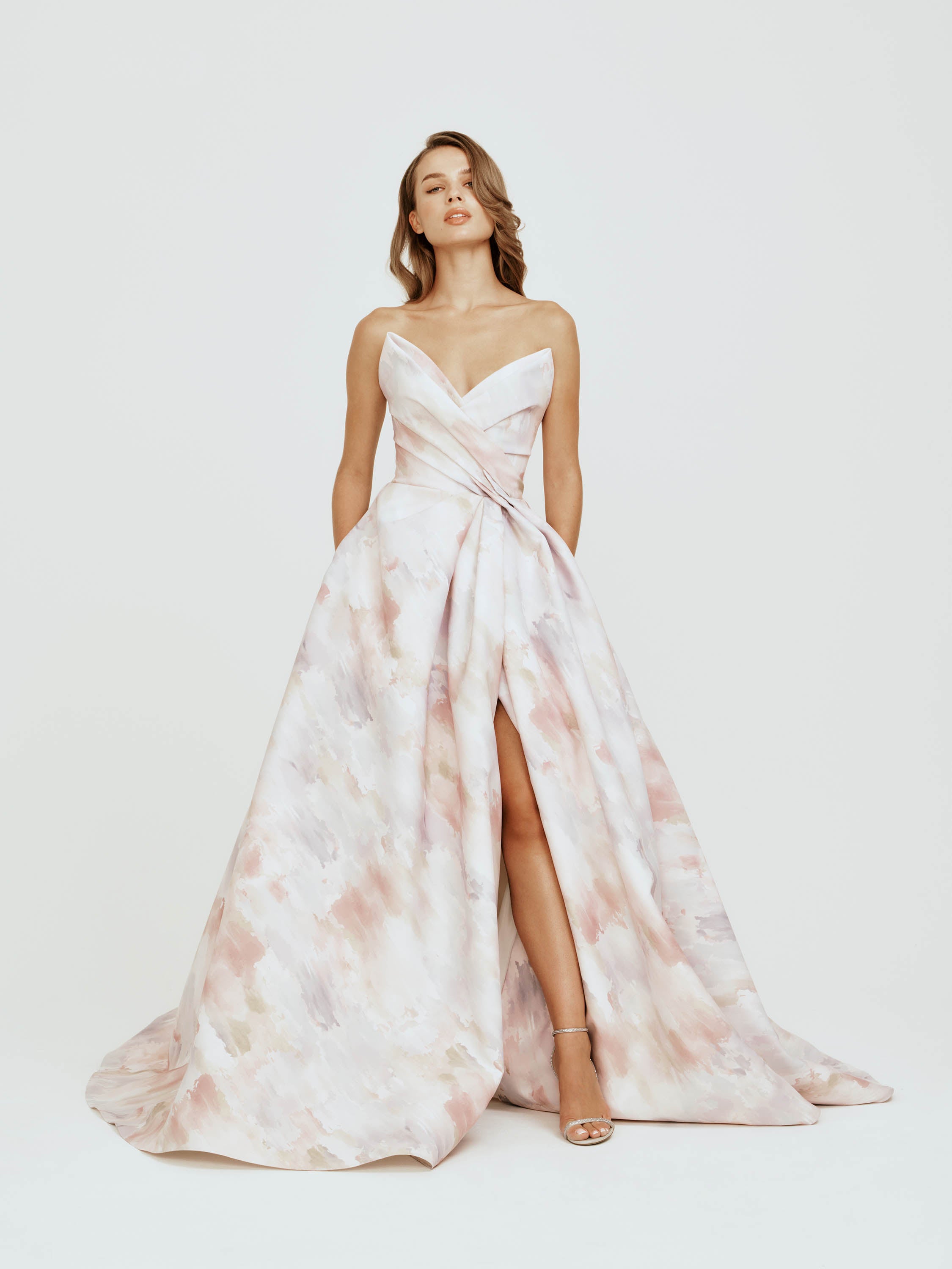 Strapless Dress with Slit