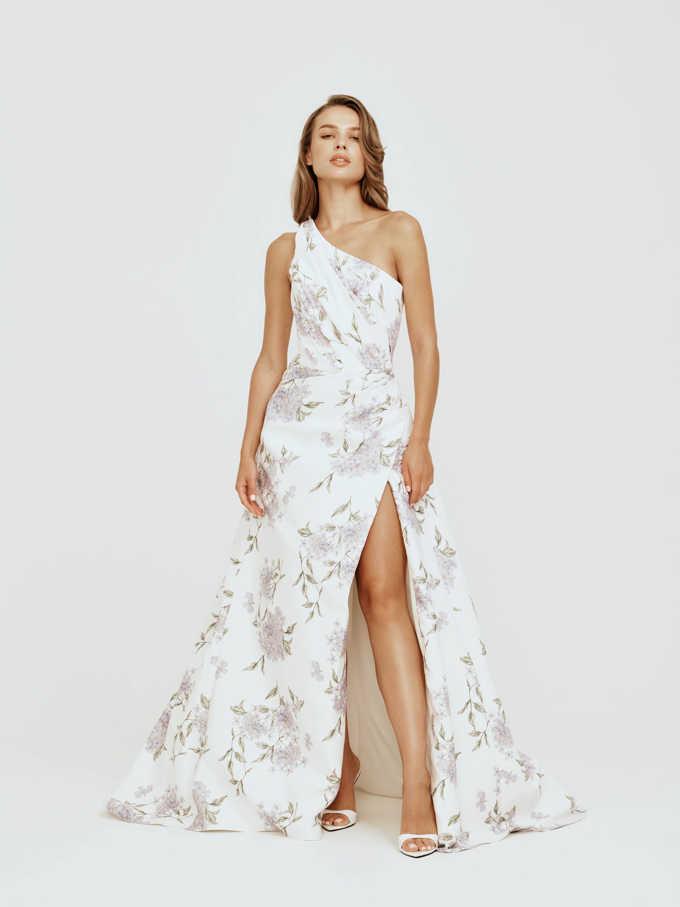 One Shoulder Dress with Slit