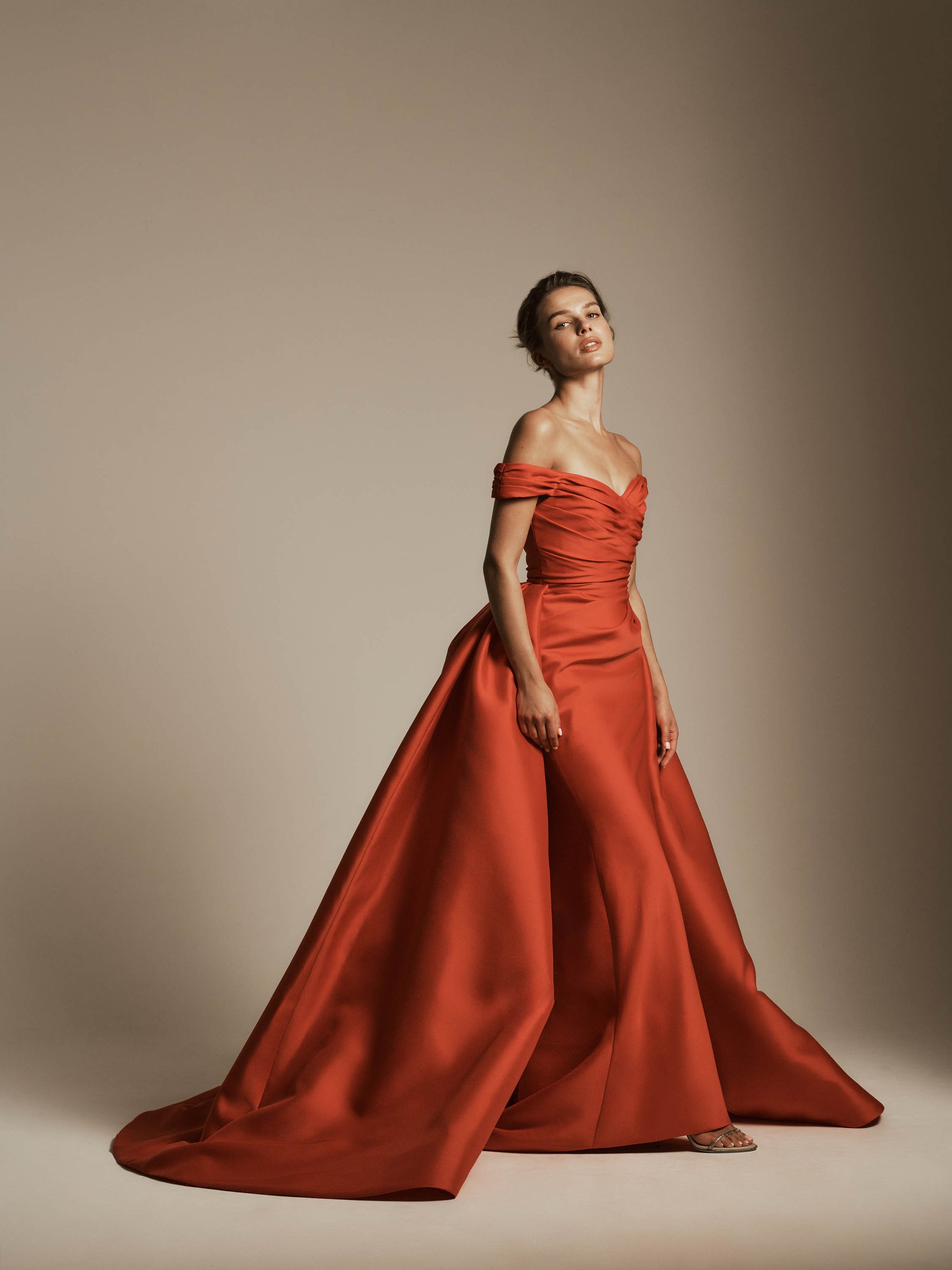 Mikado Off-the-Shoulder Dress