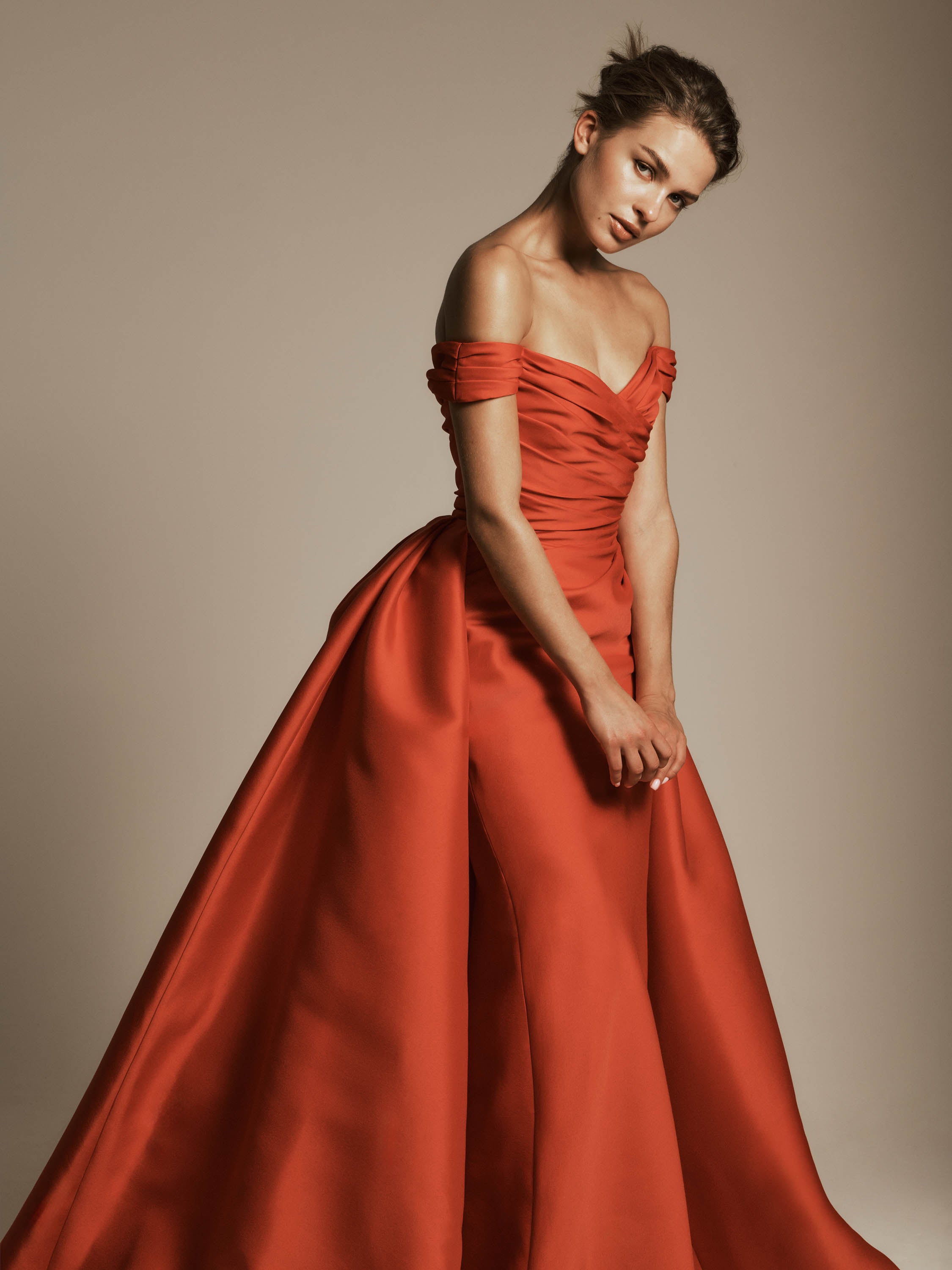 Mikado Off-the-Shoulder Dress