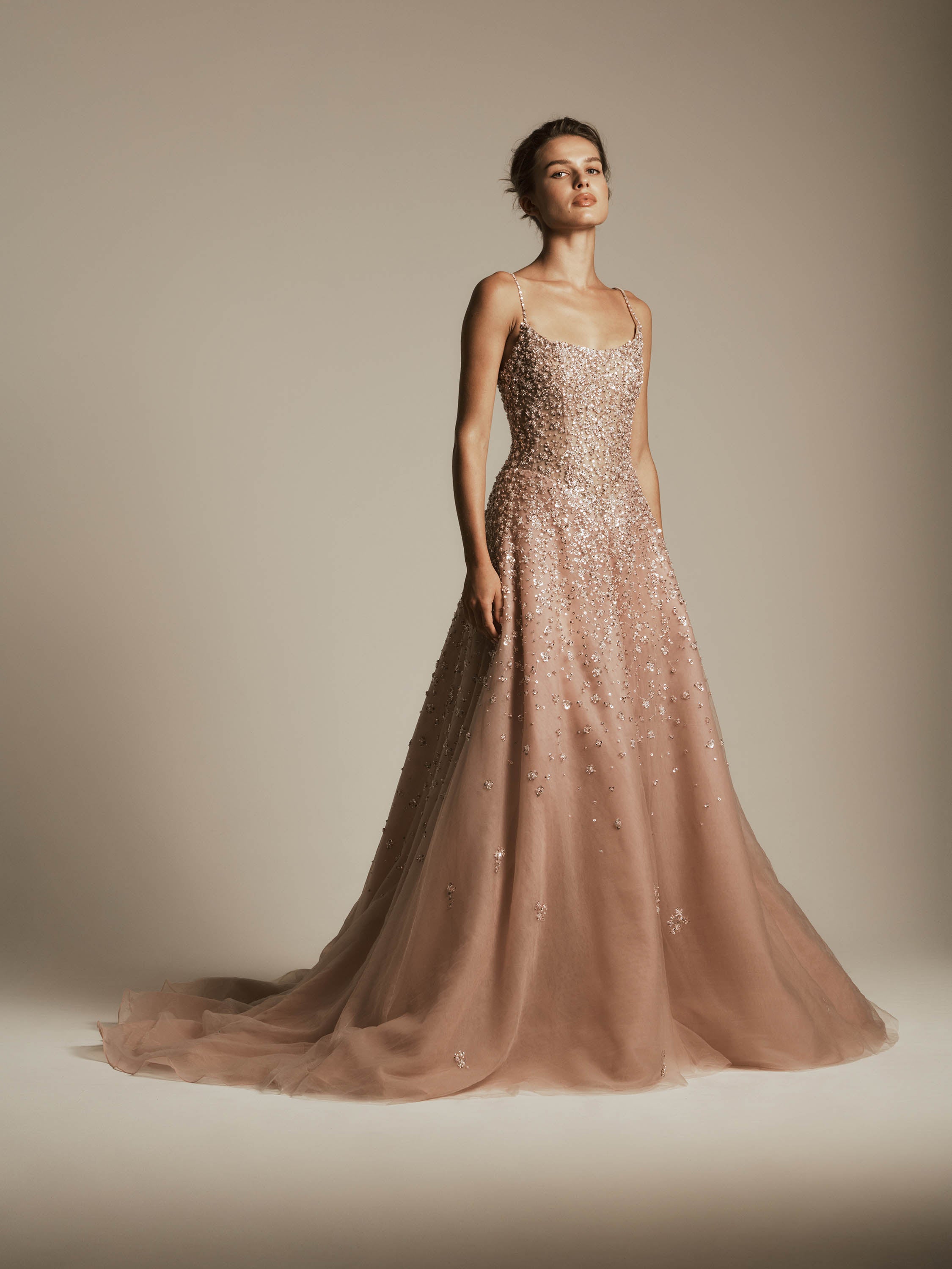 Basque Waist Dress with Beading