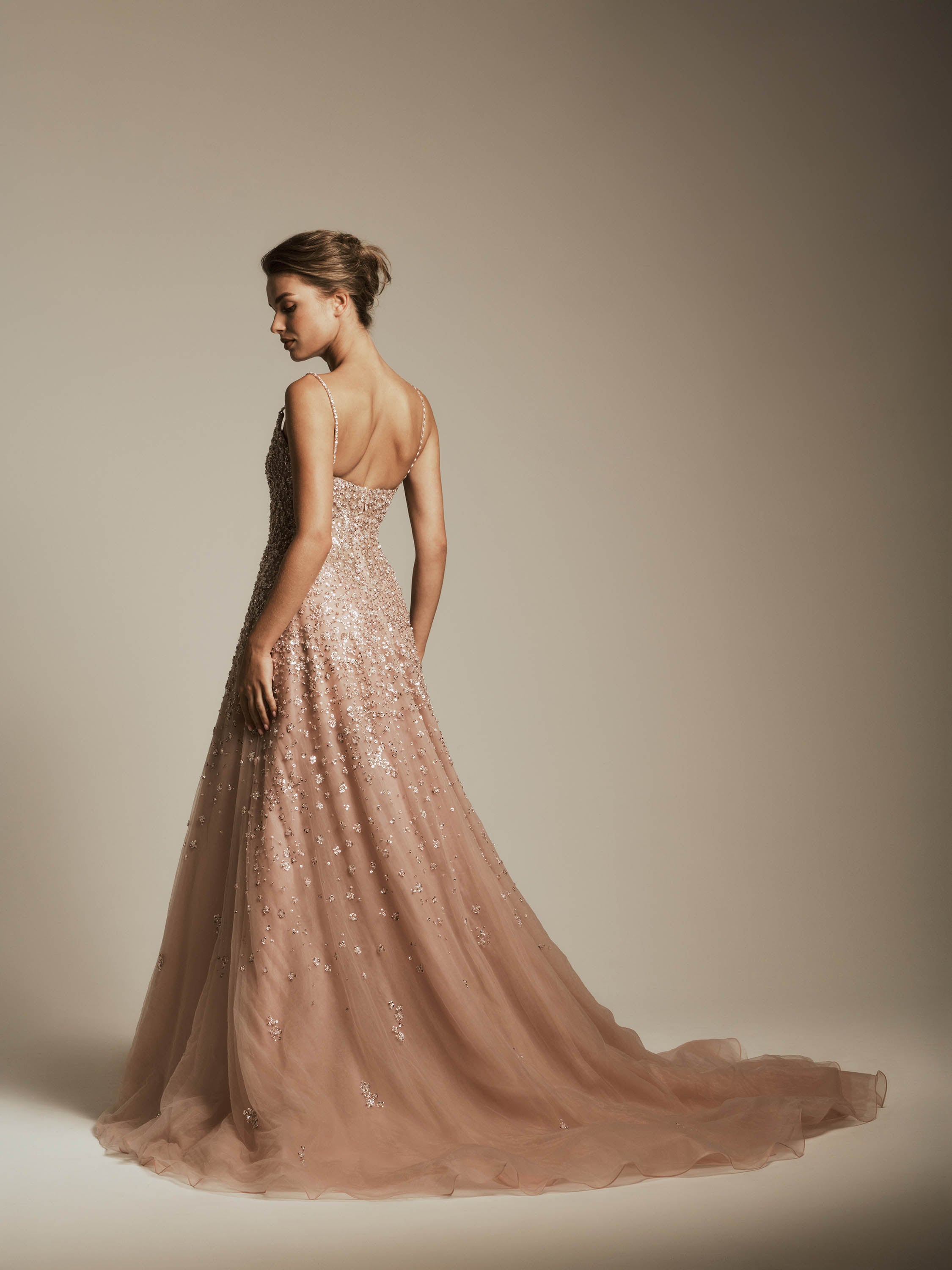 Basque Waist Dress with Beading