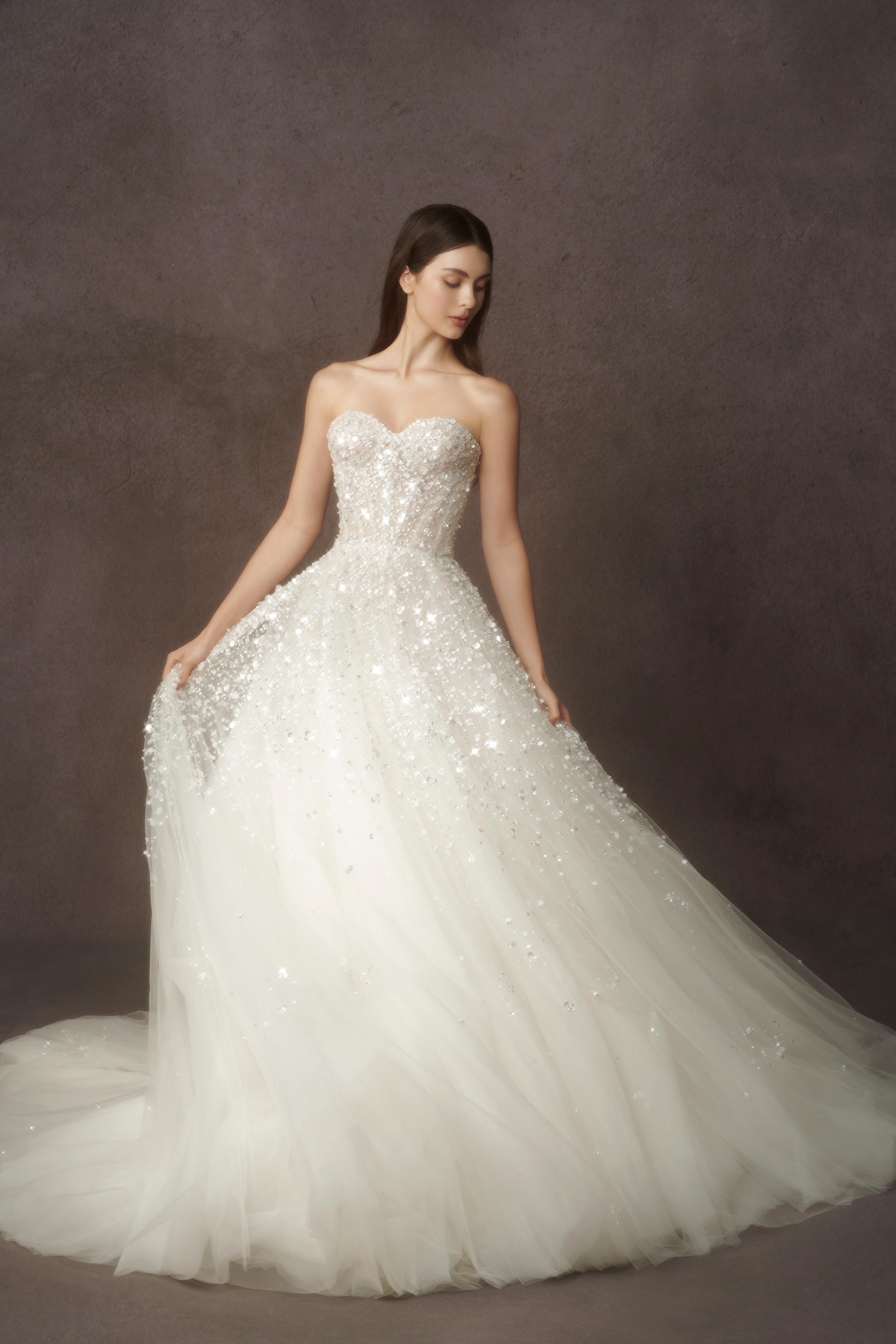 Sleek And Simple Strapless Bridal Mini Dress | Kleinfeld Bridal