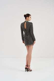 Long Sleeve Beaded Mini Dress | Nicole+Felicia Long Sleeve Beaded Mini Dress | Nicole+Felicia