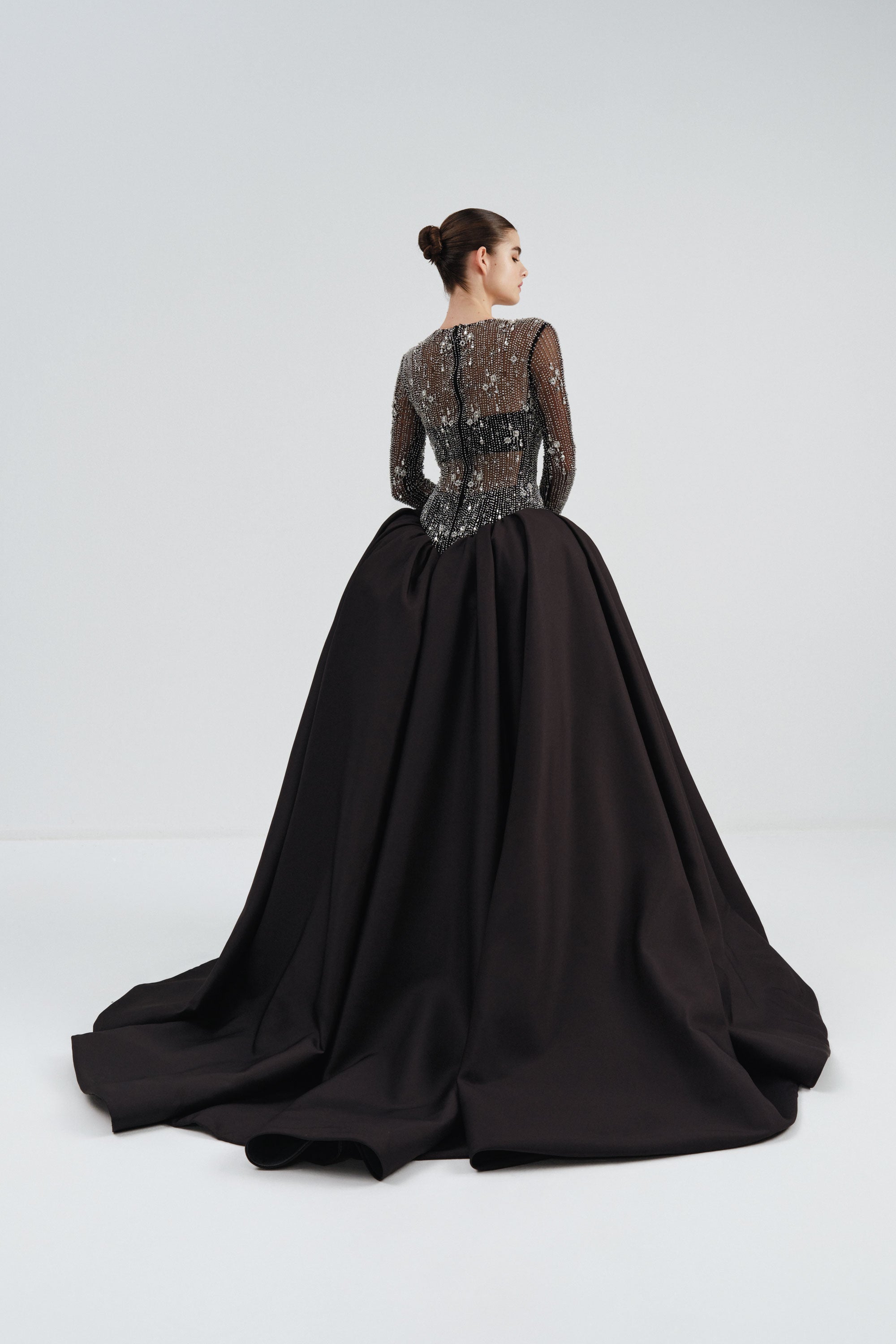 Mikado Ballgown with Crystal Embellished Bodice | Nicole+Felicia