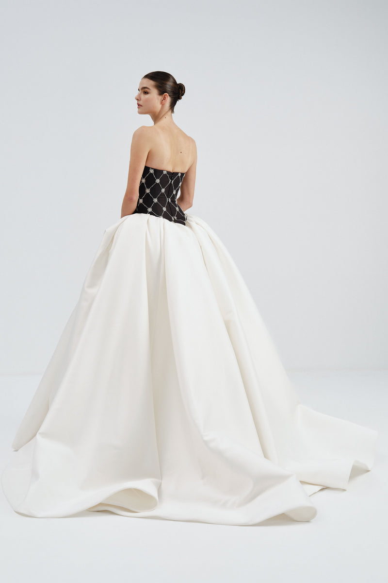 Mikado Gown with Embellished Dodice