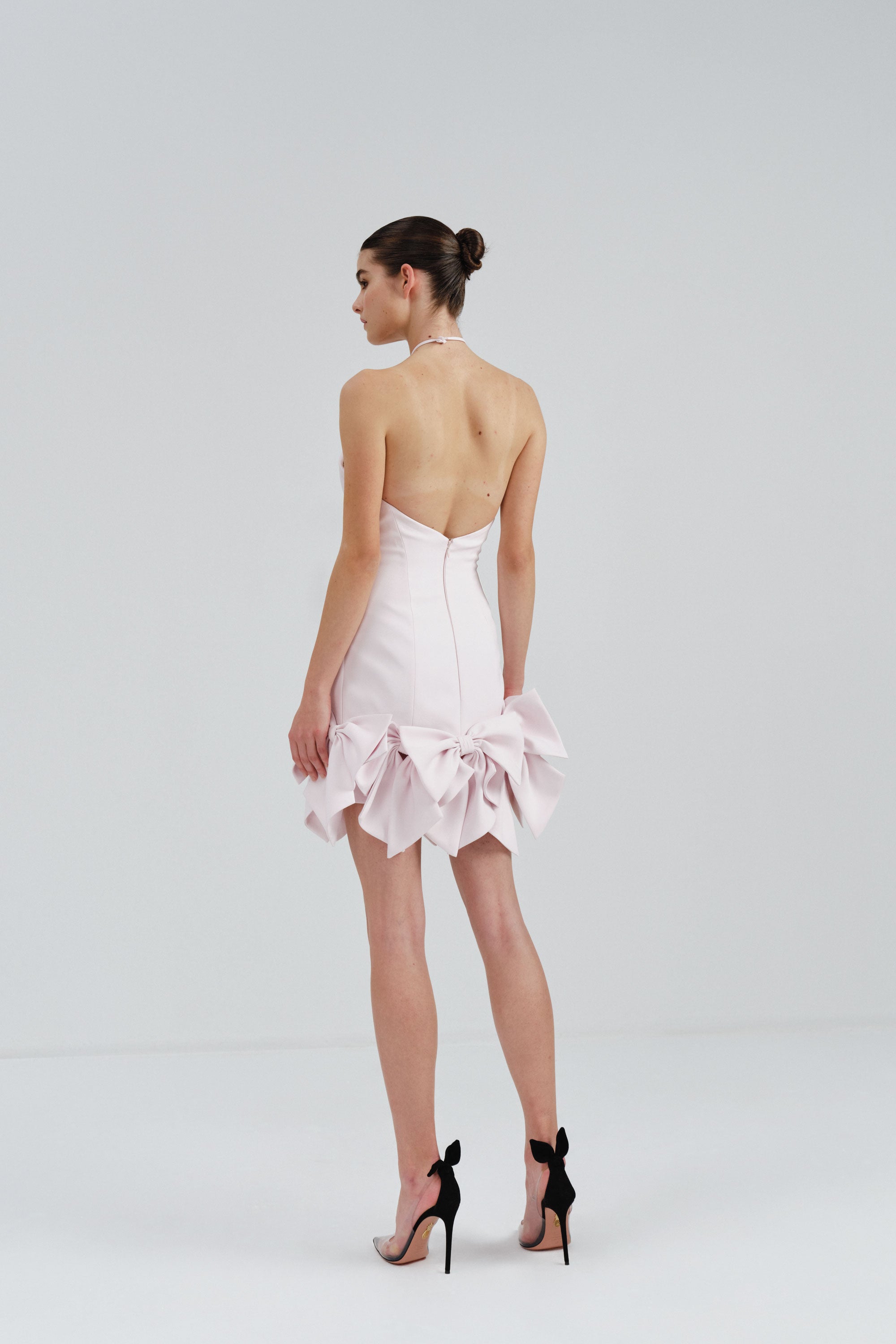 Halter Mini Dress with Bow Detail Halter Mini Dress with Bow Detail