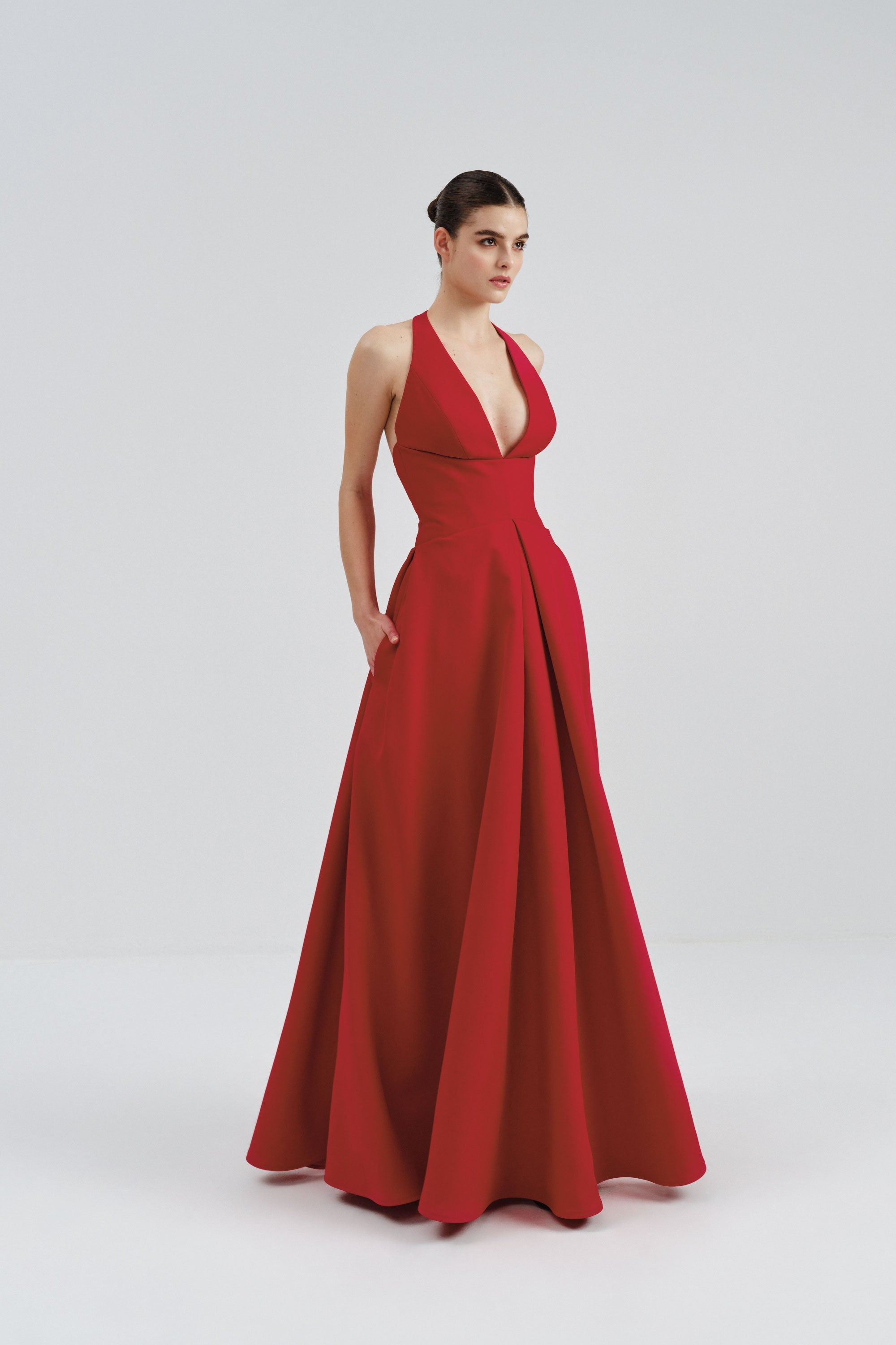 Halter Mikado Dress | Nicole+Felicia