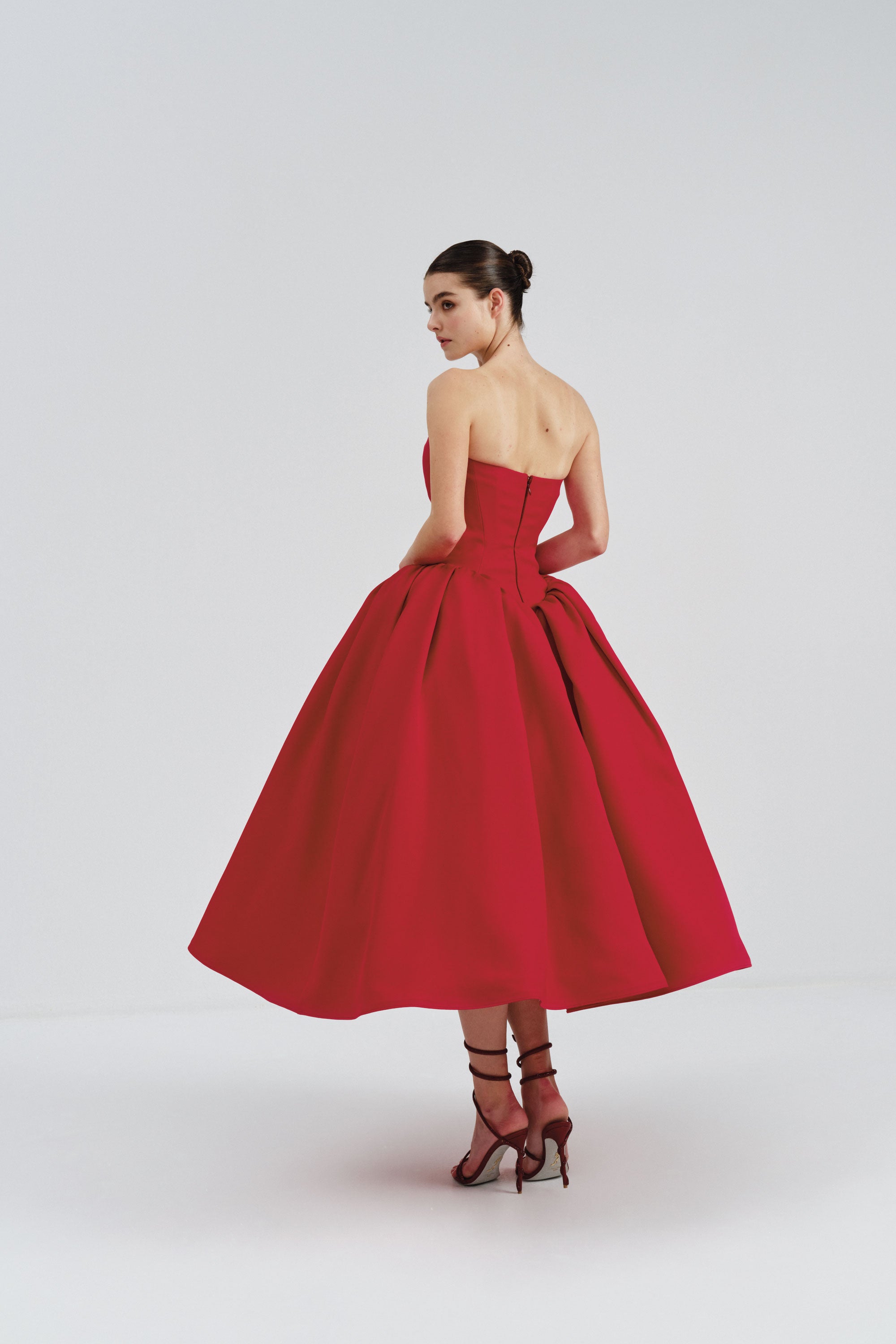 Strapless Mikado Midi Dress - 00 Strapless Mikado Midi Dress - 00