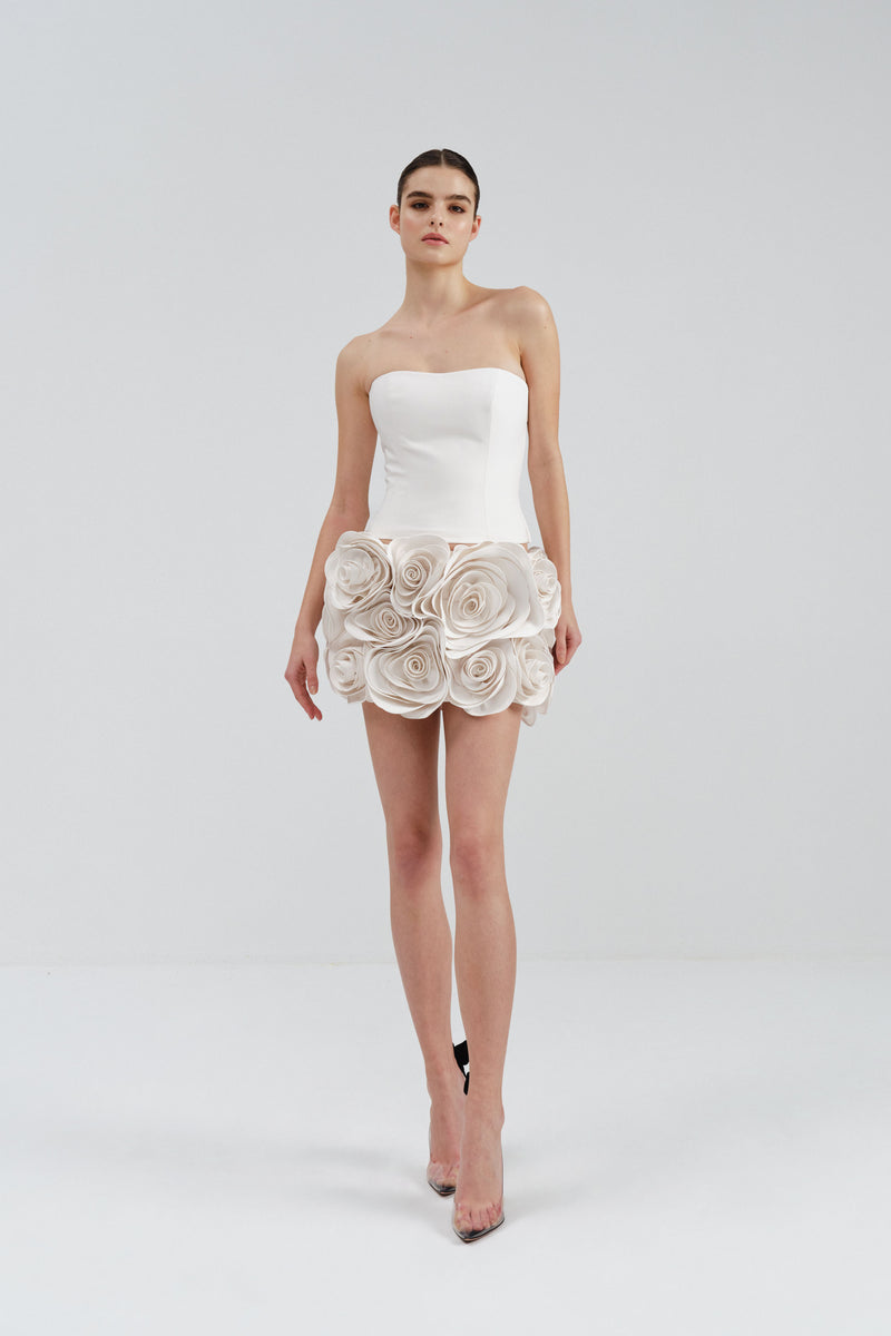 Mini Skirt with Flower Detail