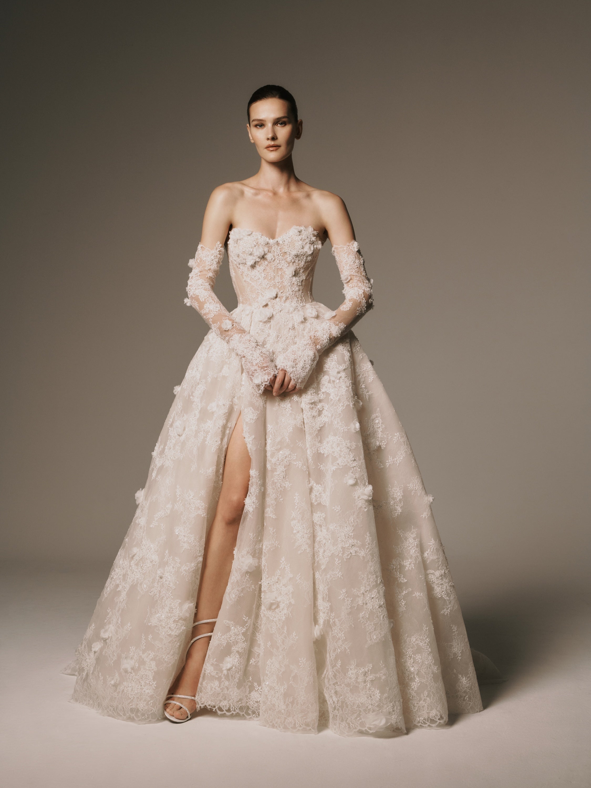 camilla grey wedding dress Camilla BALL GOWN wedding dress by OKSANA MUKHA