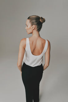 Satin Tank Top in White