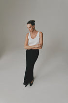 Midi Pencil Skirt in Black