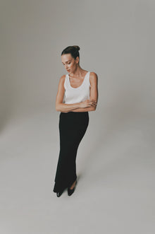 Midi Pencil Skirt in Black