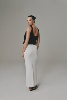 Midi Pencil Skirt in White