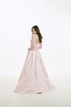 Mikado Drop Waist Dress with Beaded Bodice