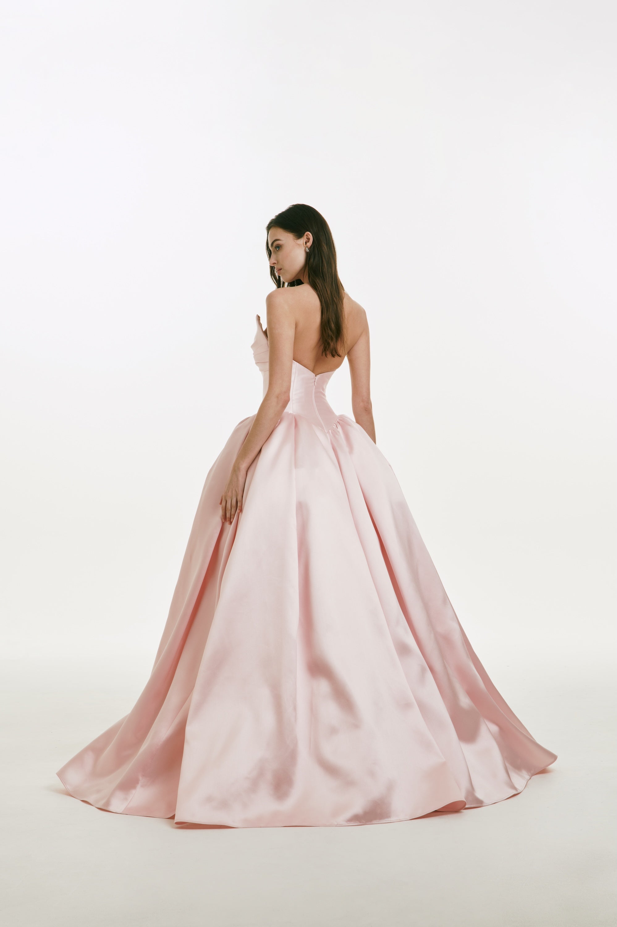 Strapless Mikado Gown with Twist Detail