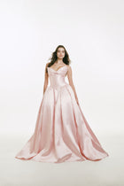Strapless Mikado Gown with Twist Detail