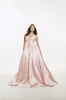 Strapless Mikado Gown with Twist Detail