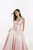 Strapless Mikado Gown with Twist Detail