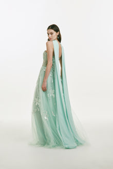 Strapless Dress with Beading and Sequins