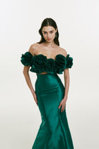 Off-the-shoulder Mermaid Dress with Ruffle Detail