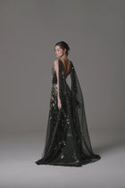 Detachable Chiffon Sleeves with Scatter Beading