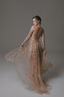 Long Sleeve Dress with Beading