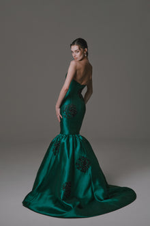 Strapless Mermaid Dress with Beaded Embellishments