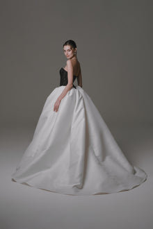 Basque Waist Gown with Beaded Bodice