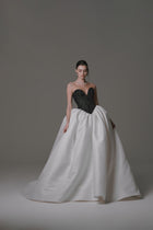 Basque Waist Gown with Beaded Bodice