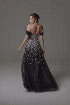 Off-the-shoulder Gown with Beading