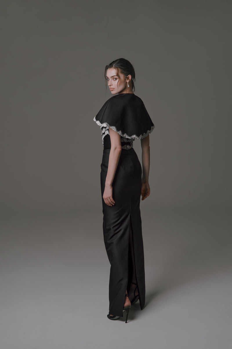 Mikado Jacket with Beaded Fringe Detail