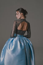 Strapless Bubble Dress with Beaded Bodice