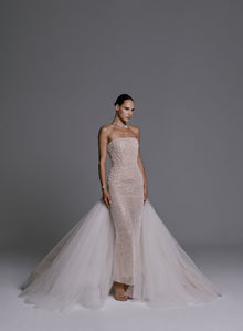 Strapless Dress with Beading