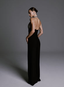 Halterneck Jumpsuit with Beading