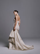 Strapless Mermaid Dress with Asymmetrical Draping
