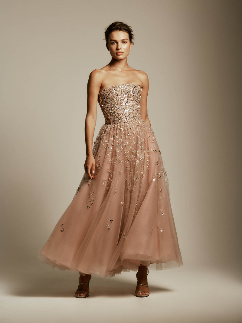 Midi Dress with Beading
