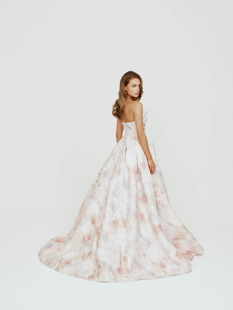 Strapless Dress with Slit
