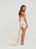 Chiffon Strapless Mini Dress with Ruching