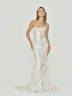 Printed Sequin Mermaid Dress