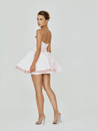 Mini Dress with Cutouts and Flower Detail